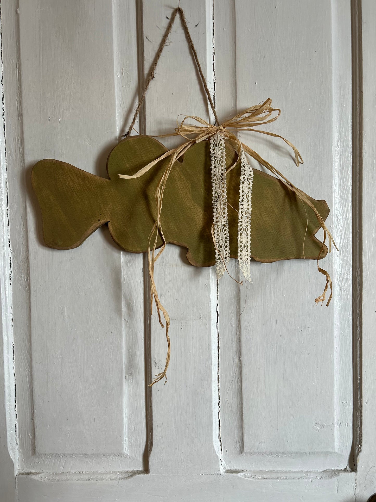 Rustic Wooden Bass Door Hanger